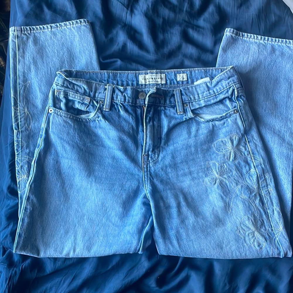 Floral embroidered Lucky jeans